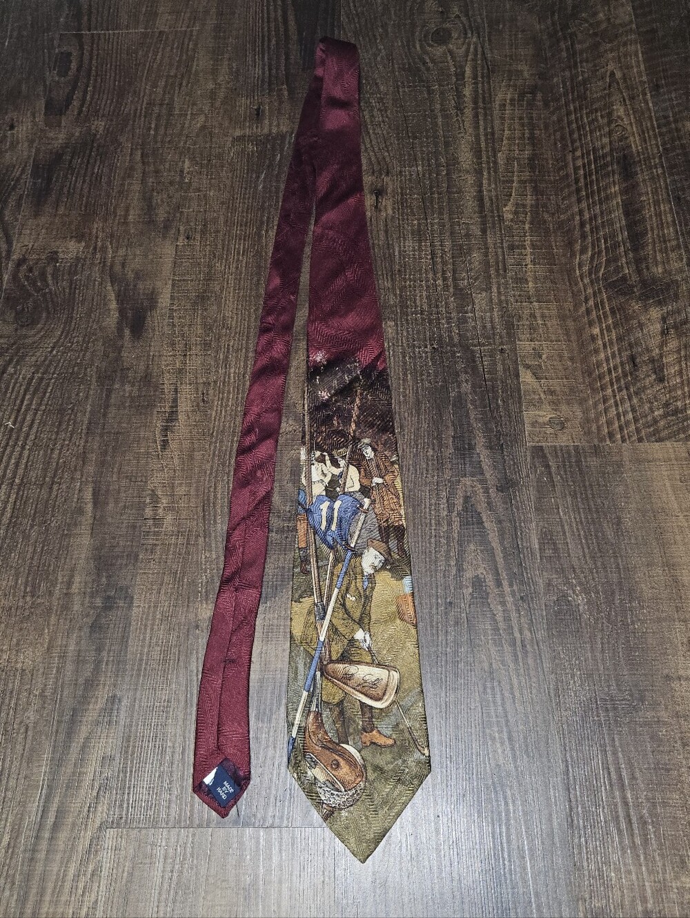 Polo By Ralph Lauren Silk Golf Themed Tie